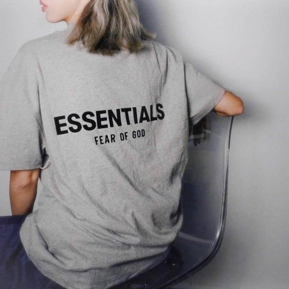 NWT Fear Of God Velvet Print Holiday Essentials Relaxed 100% Cotton T-Shirt